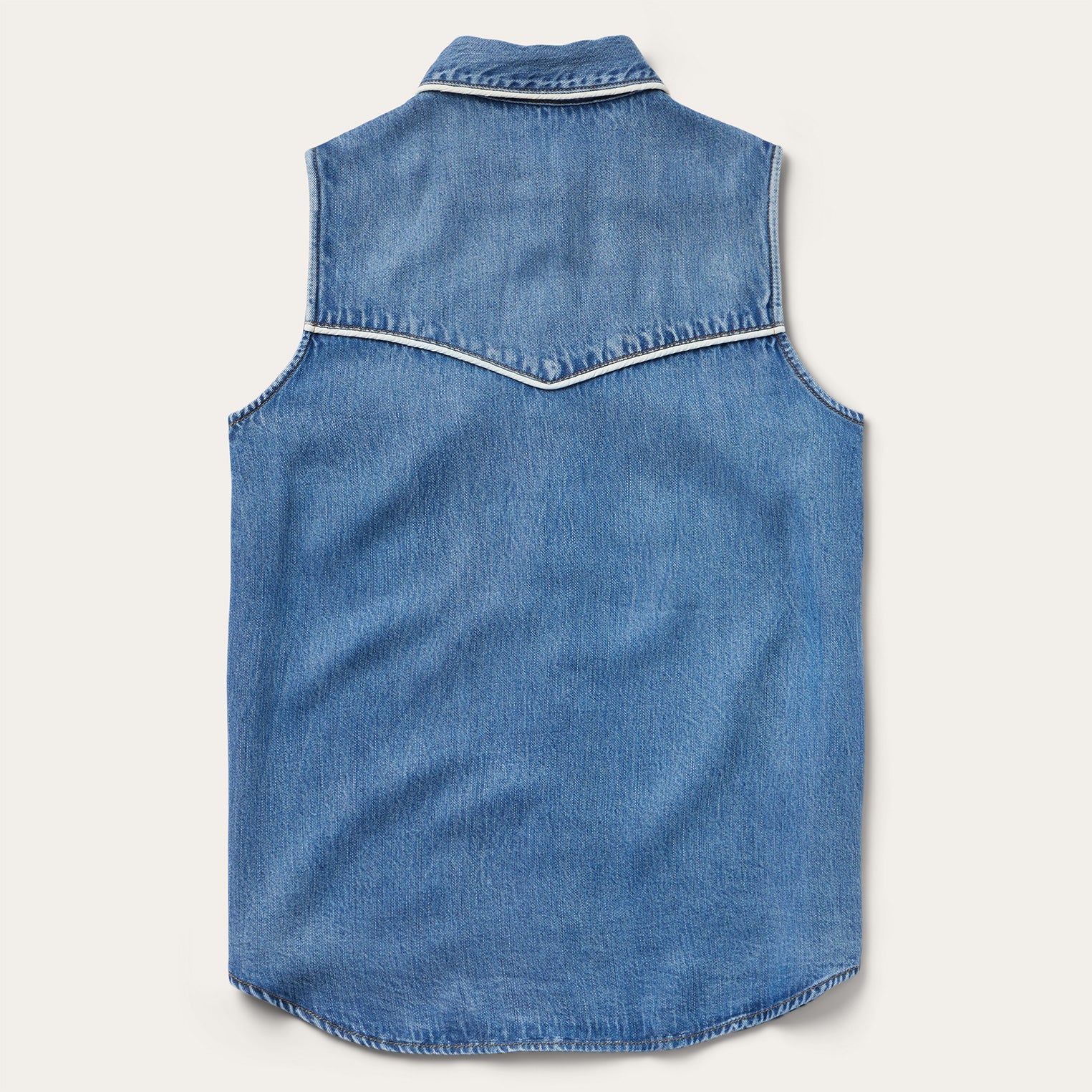 Sleeveless Denim Western Shirt | Stetson Blue