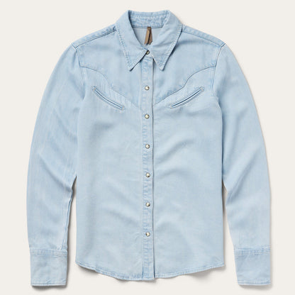 Arrow Pocket Denim Shirt | Stetson Blue