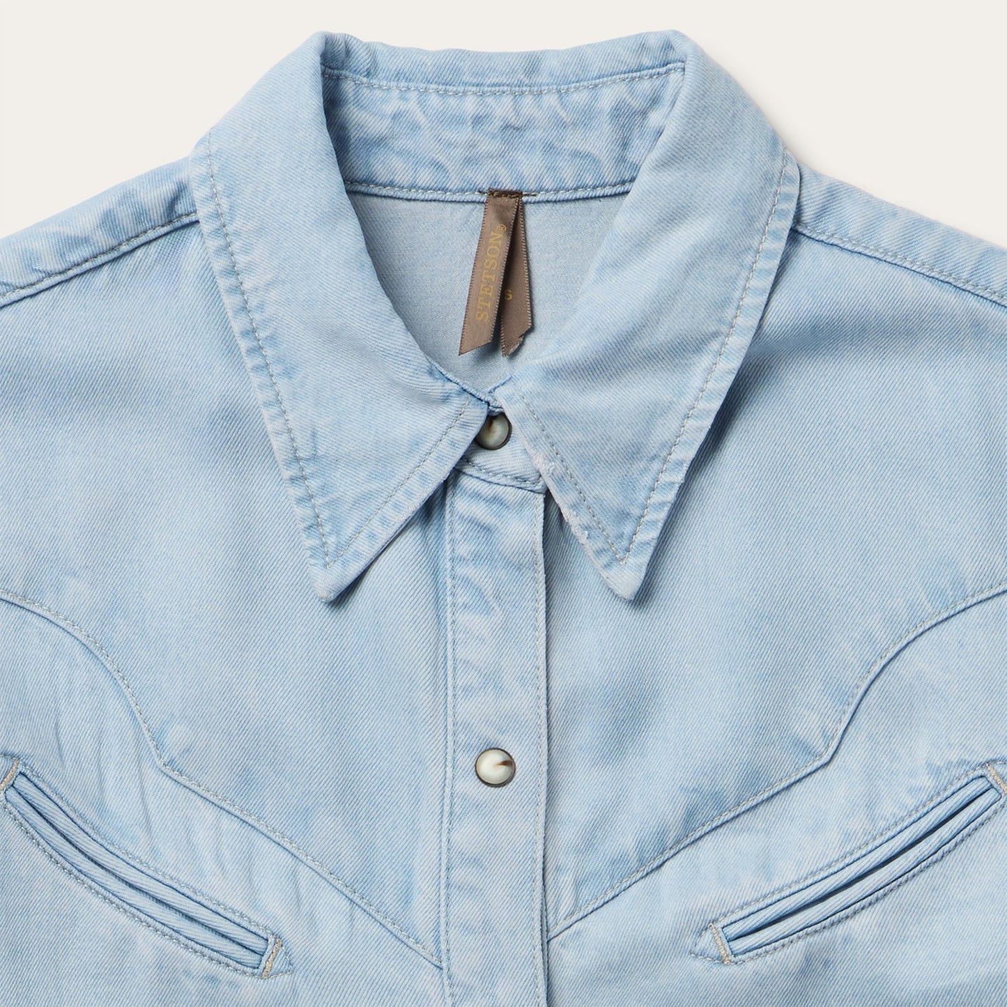 Arrow Pocket Denim Shirt | Stetson Blue