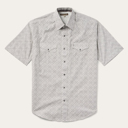 Pewter Filigree Short-Sleeve Western Shirt | Stetson Grey