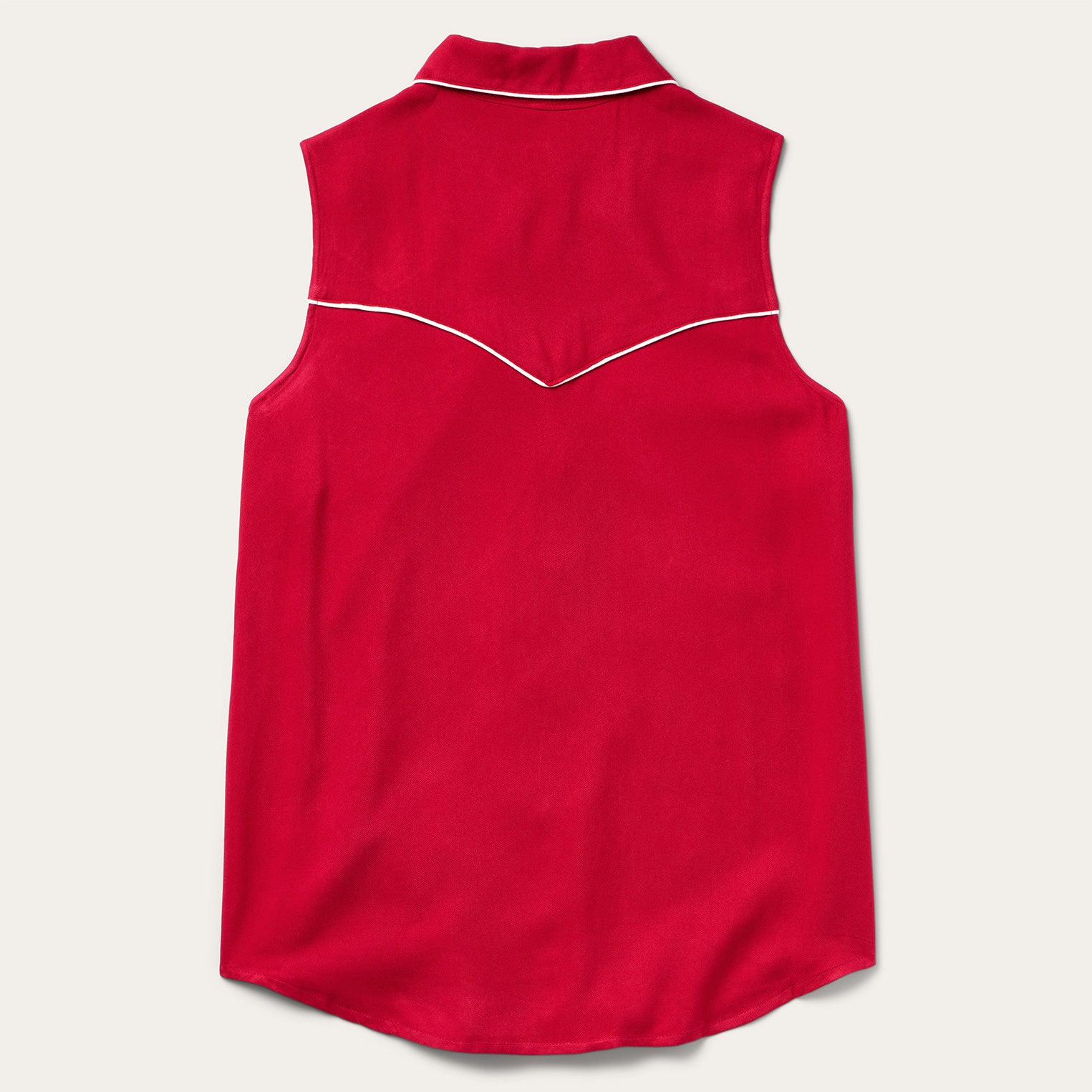 Sleeveless Retro Western Shirt | Stetson Red