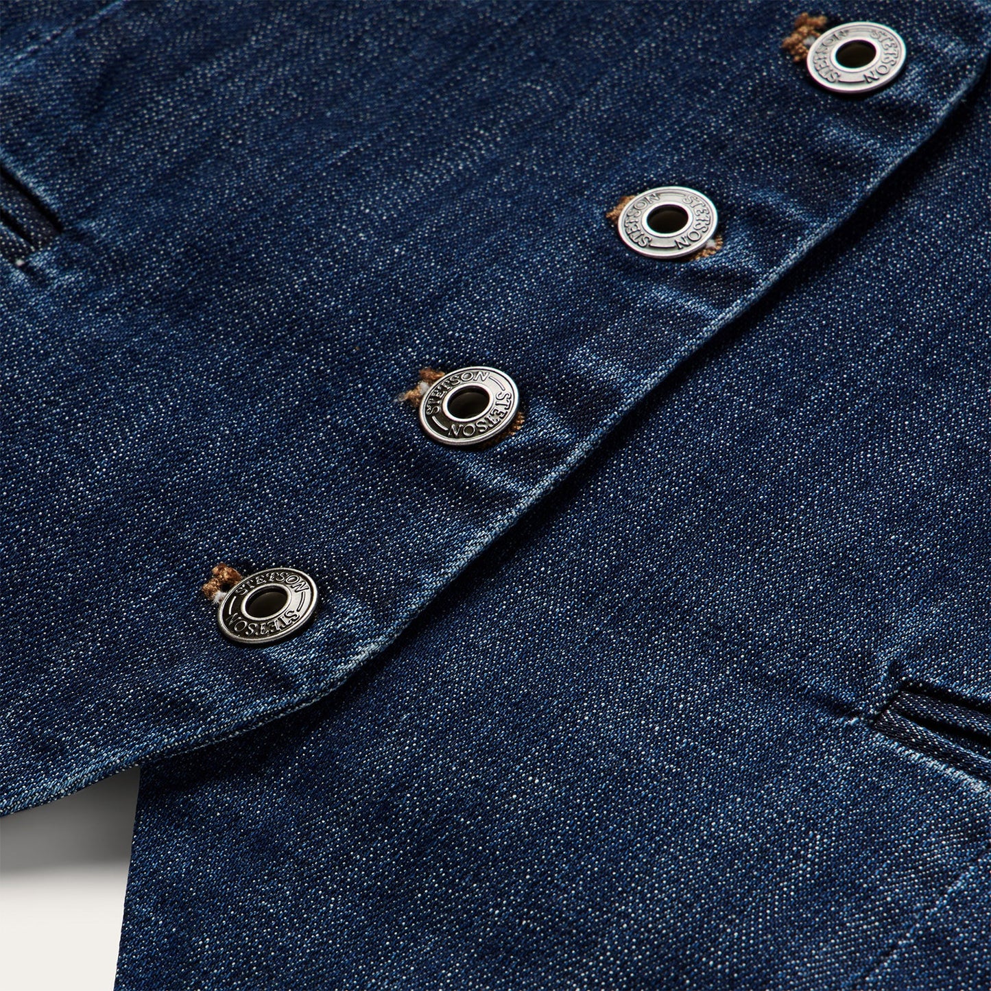 Dark Wash Stretch Denim Vest | Stetson Blue