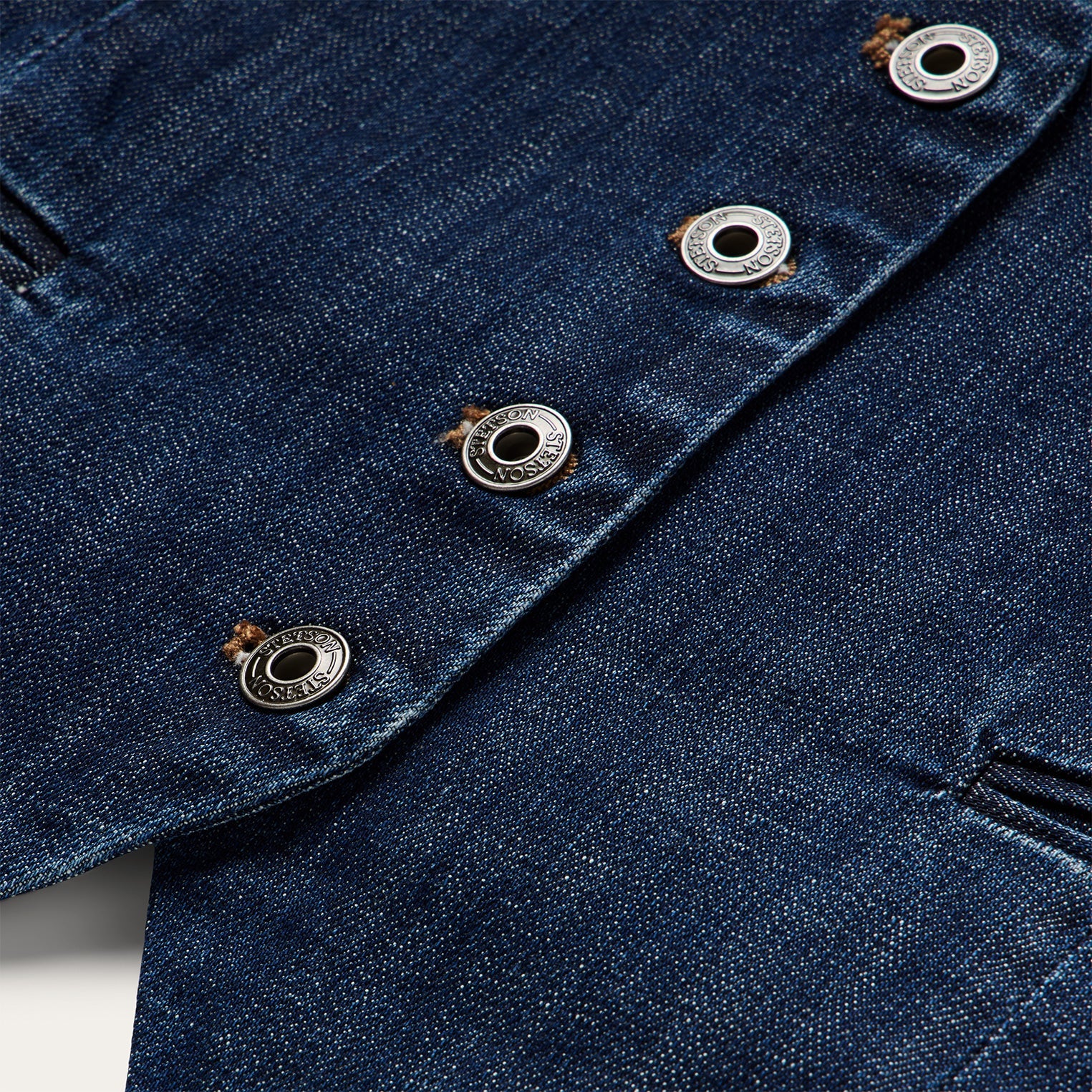 Dark Wash Stretch Denim Vest | Stetson Blue