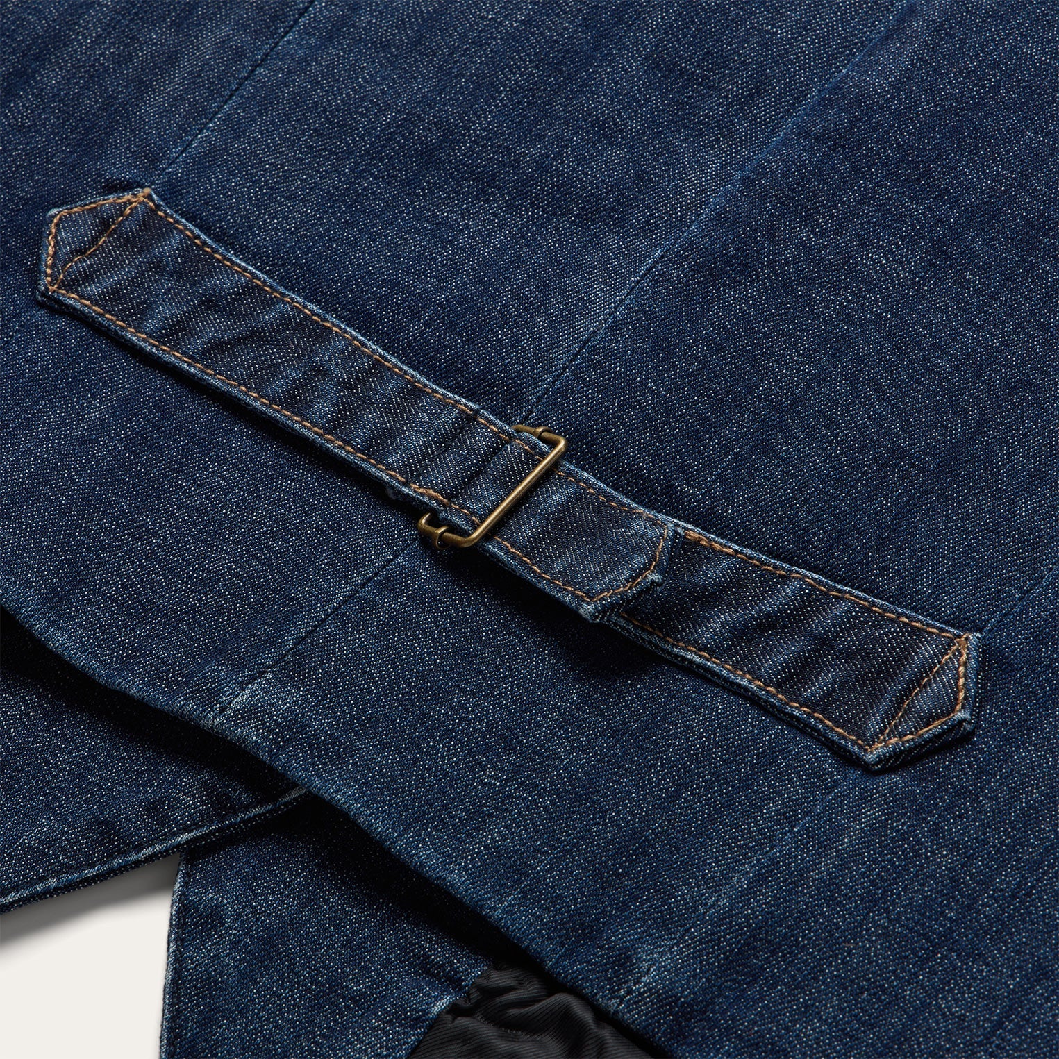 Dark Wash Stretch Denim Vest | Stetson Blue