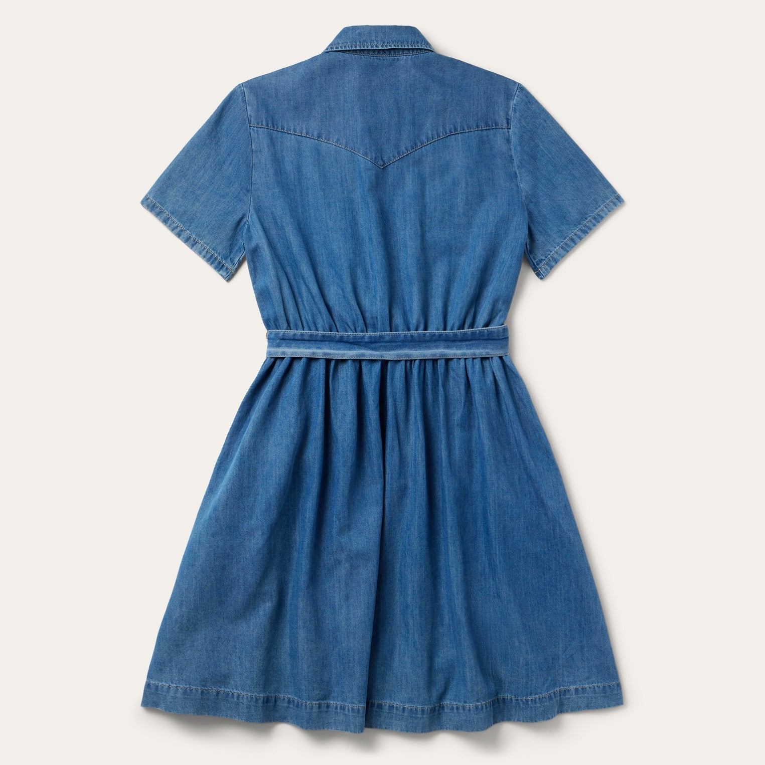 Smile Pocket Denim Dress | Stetson Blue