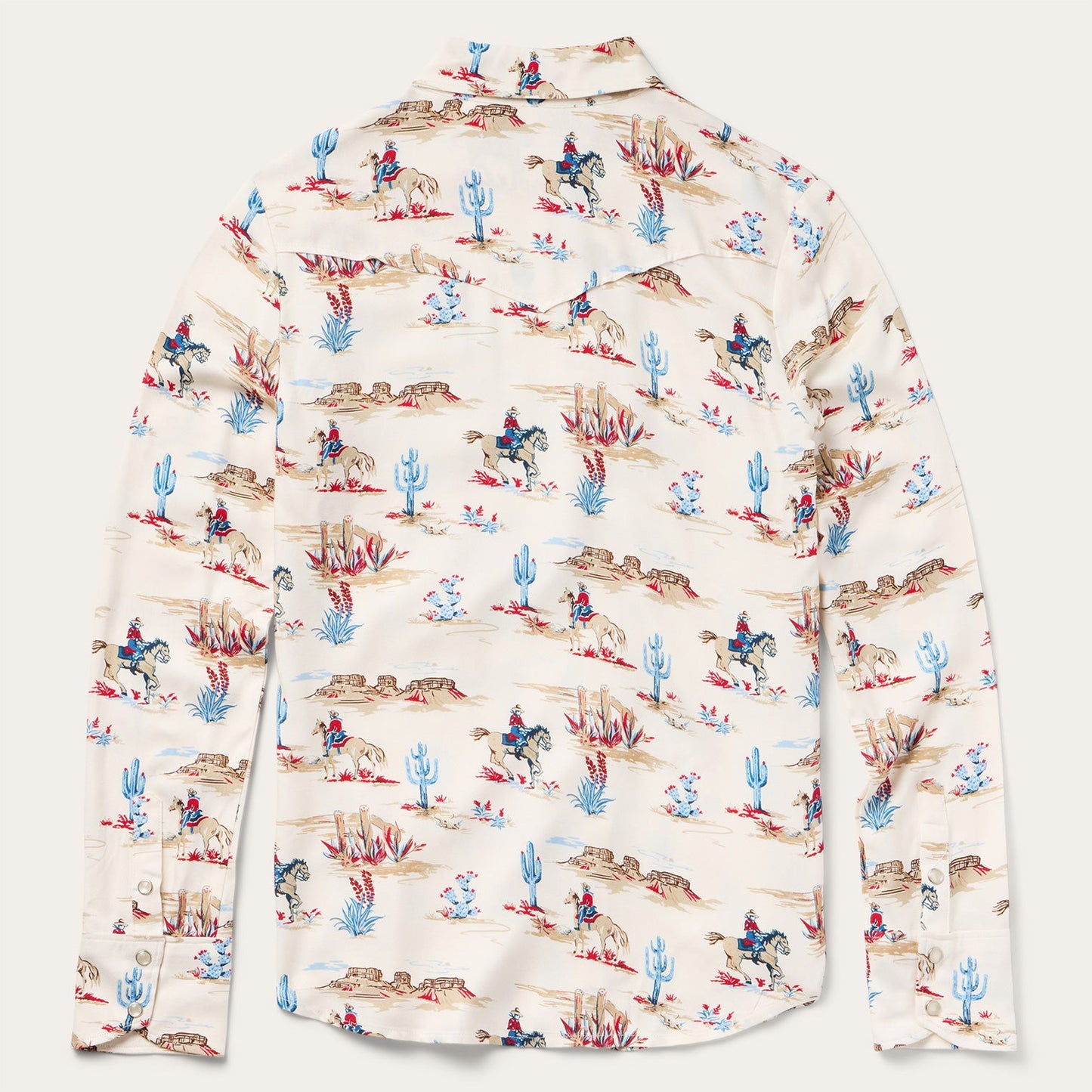 Desert Trail Print Western Shirt | Stetson White