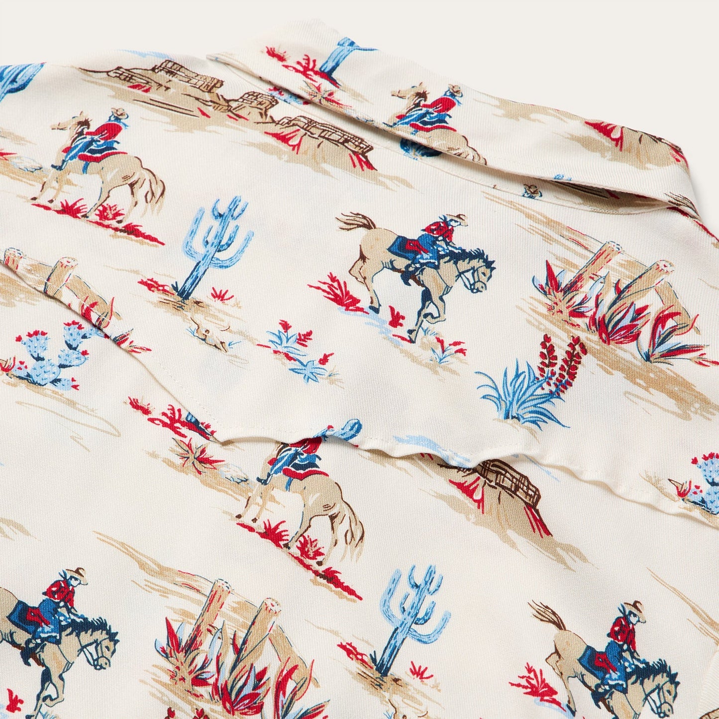 Desert Trail Print Western Shirt | Stetson White
