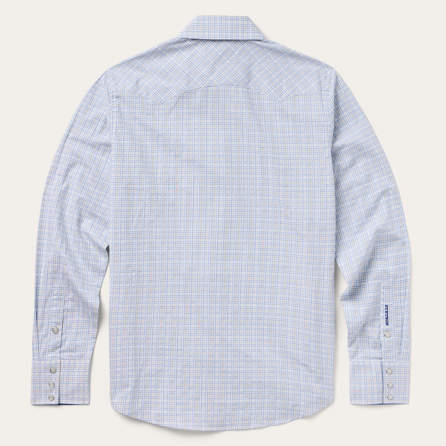 Ombre Plaid Check Western Shirt | Stetson Blue