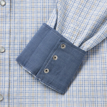 Ombre Plaid Check Western Shirt | Stetson Blue