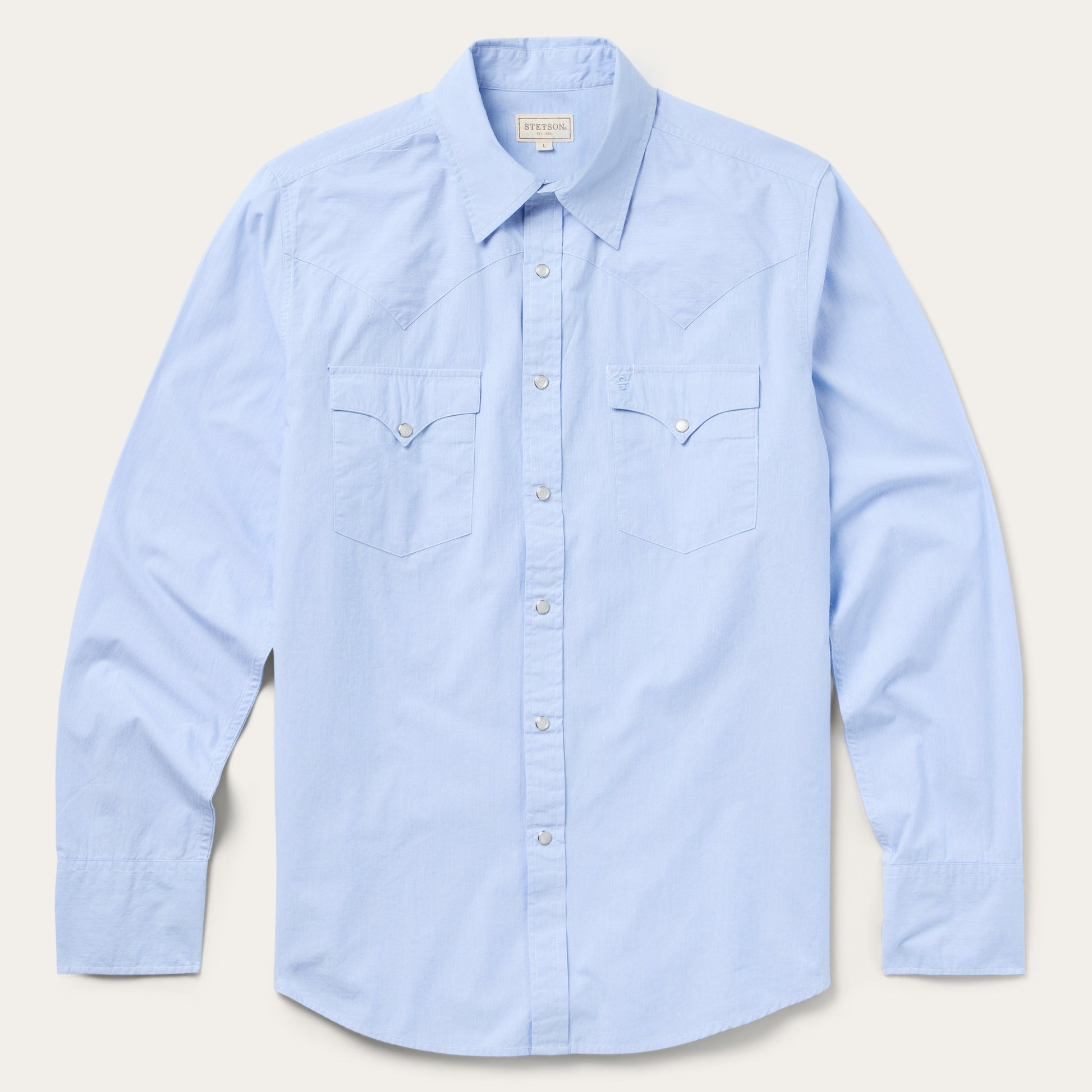 Fine Line Stripe Western Shirt | Stetson Blue