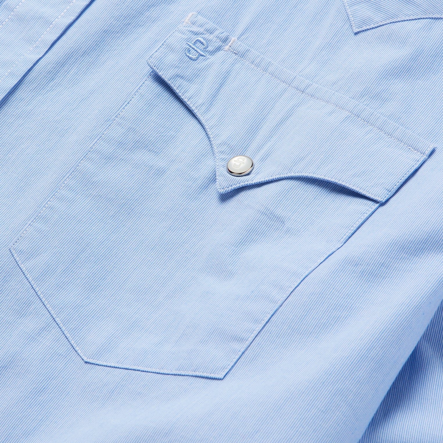 Fine Line Stripe Western Shirt | Stetson Blue