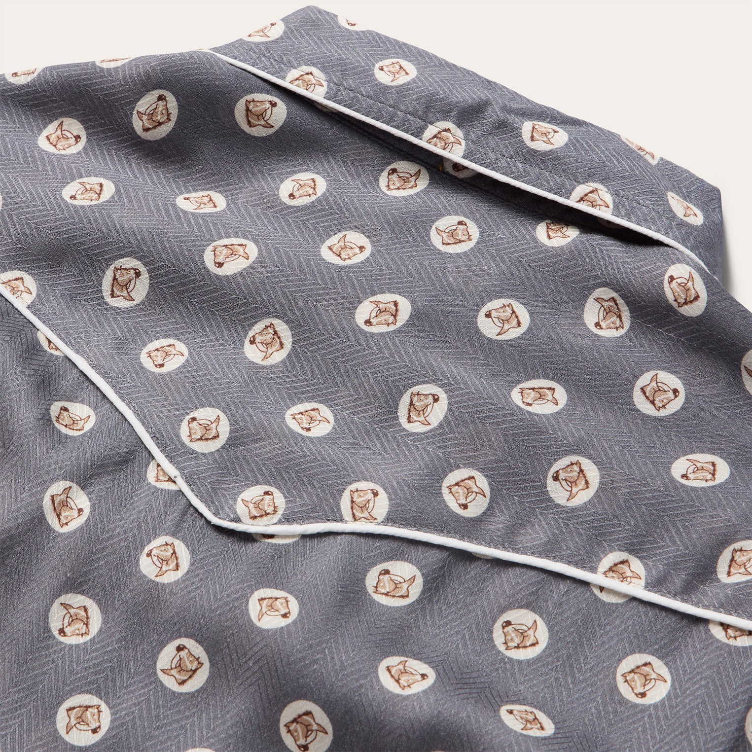 Horse Pennies Print Western Shirt | Stetson Grey