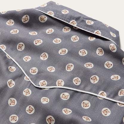 Horse Pennies Print Western Shirt | Stetson Grey