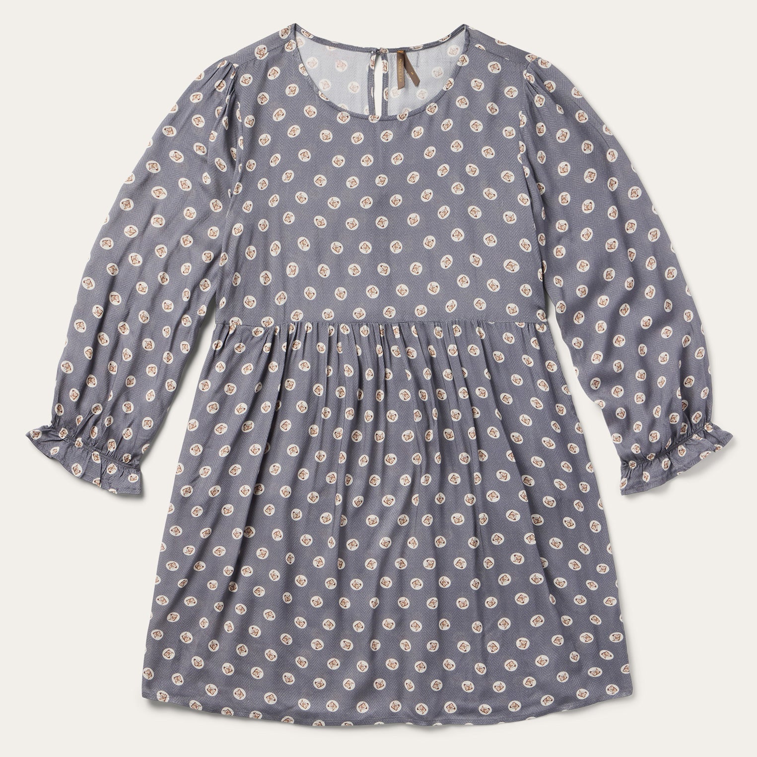 Horse Pennies Print Dress | Stetson Grey
