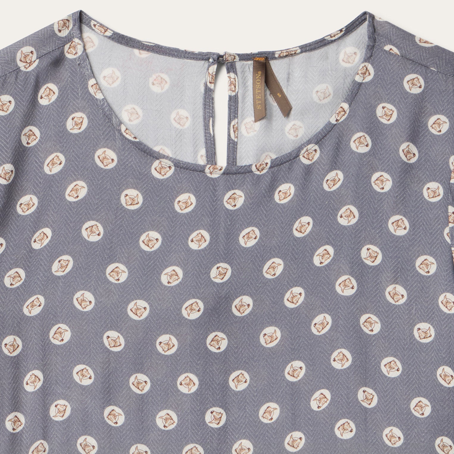Horse Pennies Print Dress | Stetson Grey