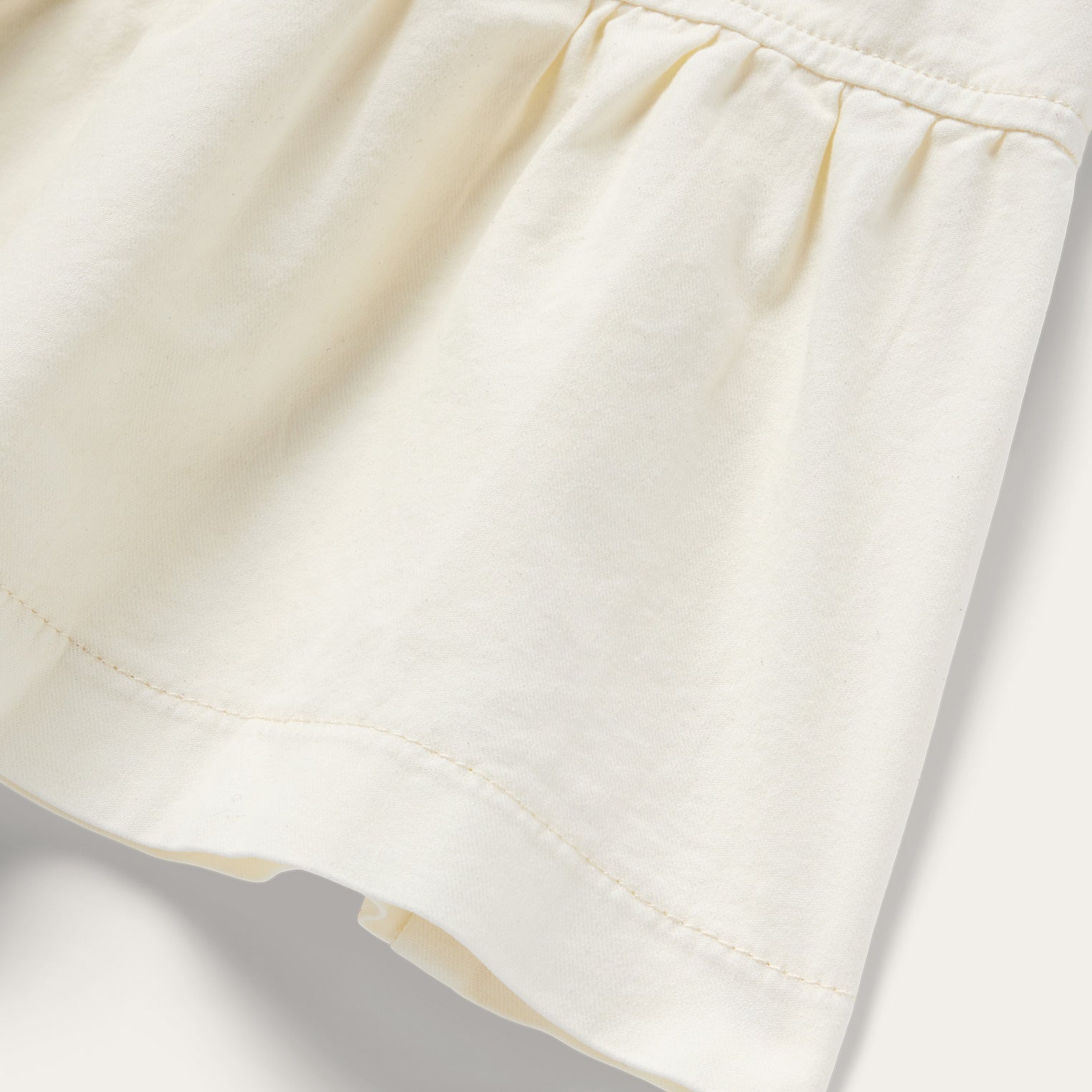 Cream Denim Tiered Dress | Stetson White