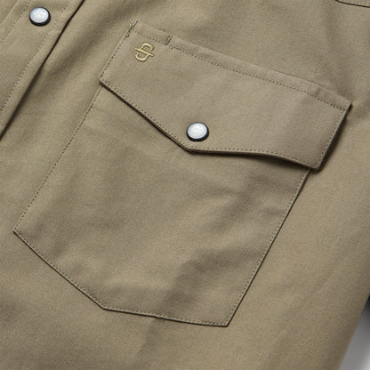 Olive Oxford Short Sleeve Western Shirt | Stetson Olive