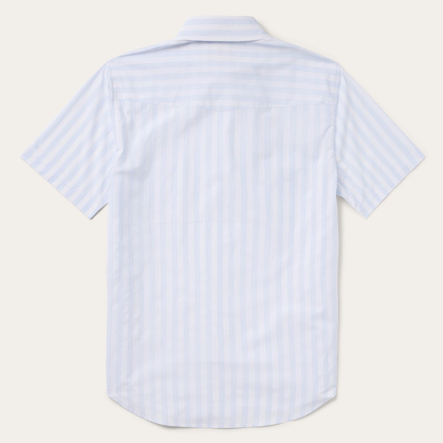 Stripe Oxford Short Sleeve Western Shirt | Stetson White W/ Blue Stripe