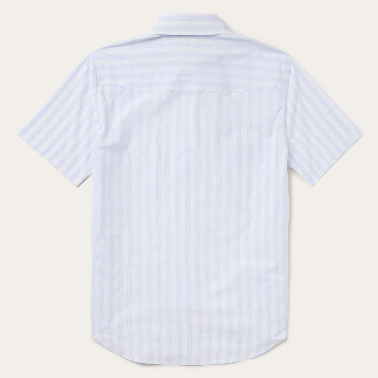 Stripe Oxford Short Sleeve Western Shirt | Stetson White W/ Blue Stripe