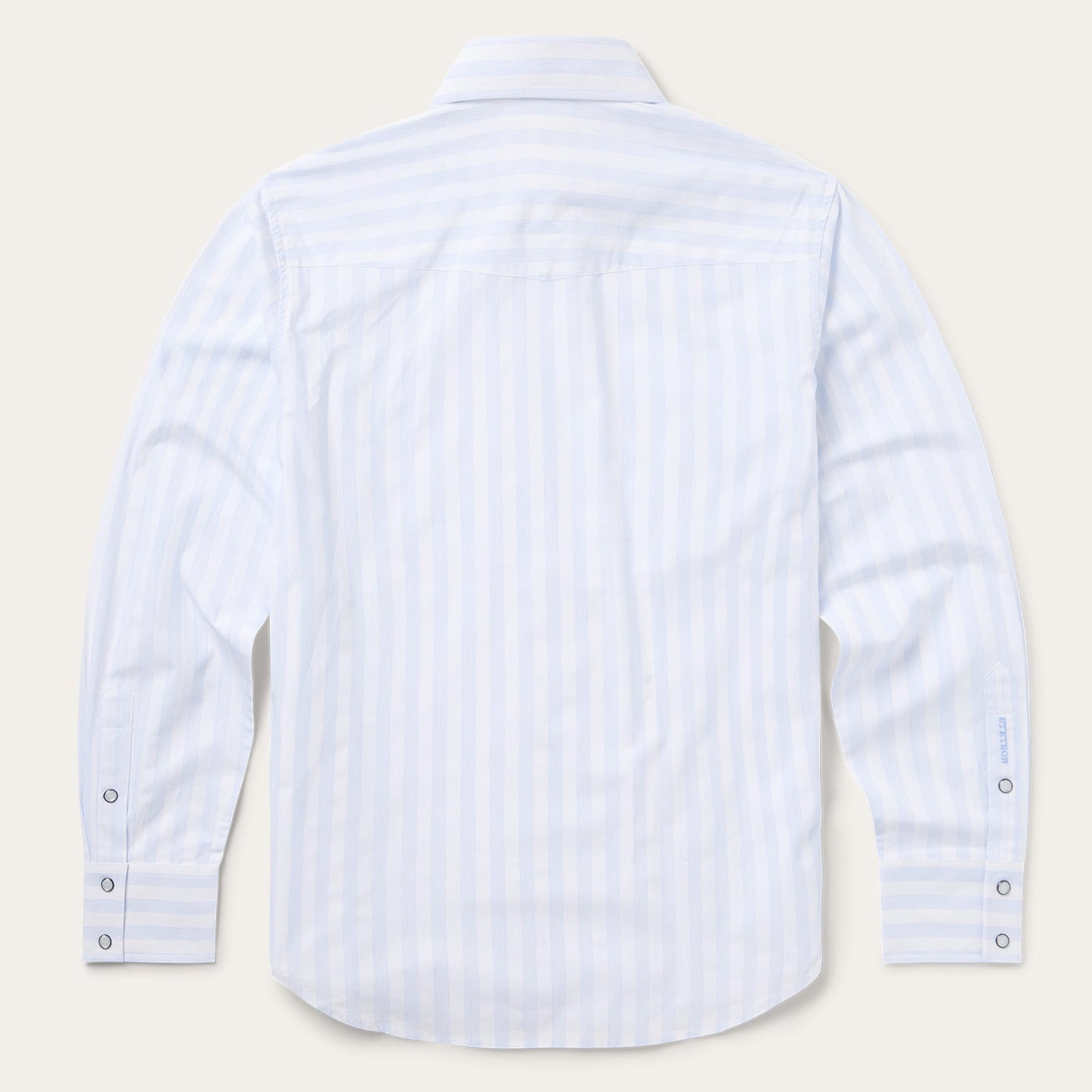 Stripe Oxford Western Shirt | Stetson White W/ Blue Stripe
