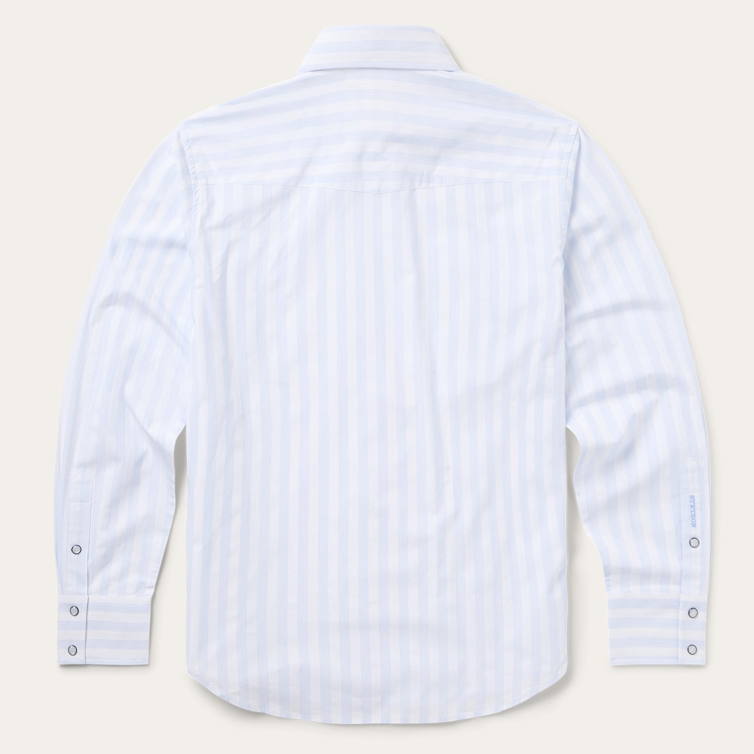 Stripe Oxford Western Shirt | Stetson White W/ Blue Stripe