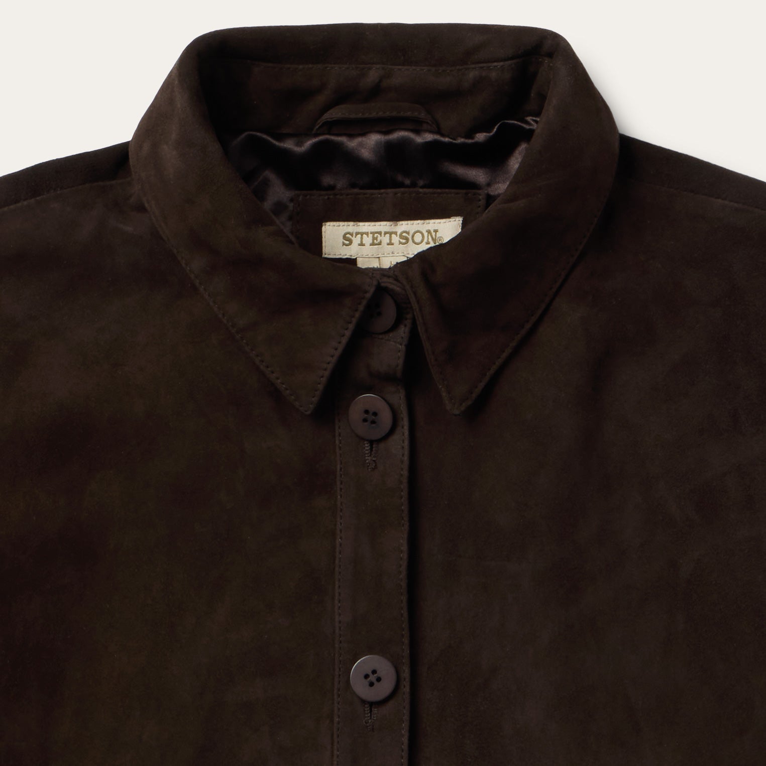 Two Pocket Fringe Suede Jacket | Stetson Brown