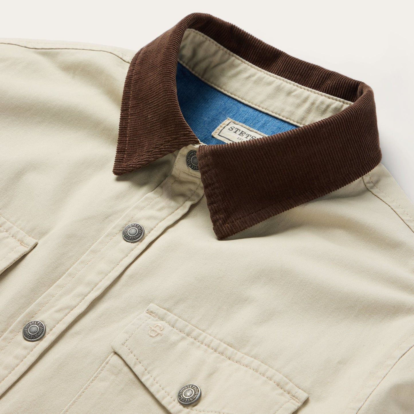 Corduroy Collar Shirt Jacket | Stetson Tan