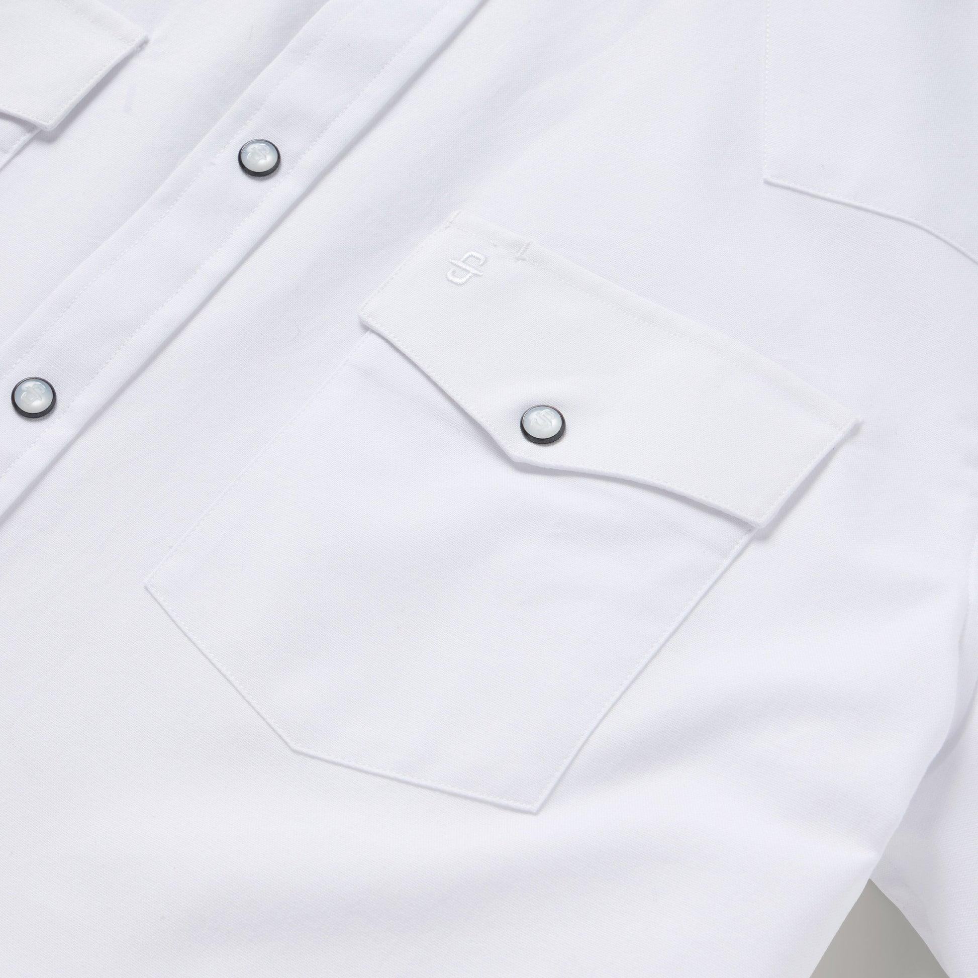 White Oxford Short Sleeve Western Shirt | Stetson White
