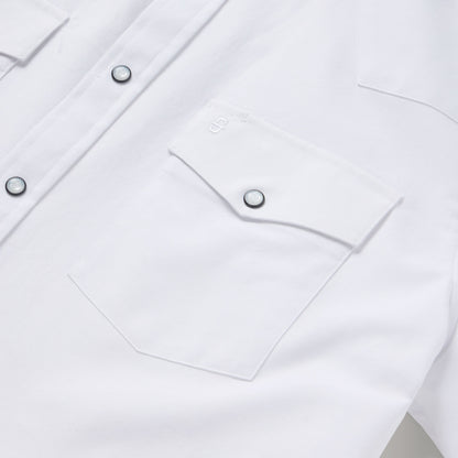 White Oxford Short Sleeve Western Shirt | Stetson White