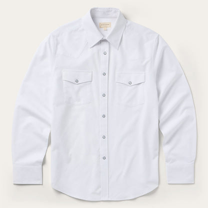 White Oxford Western Shirt | Stetson White