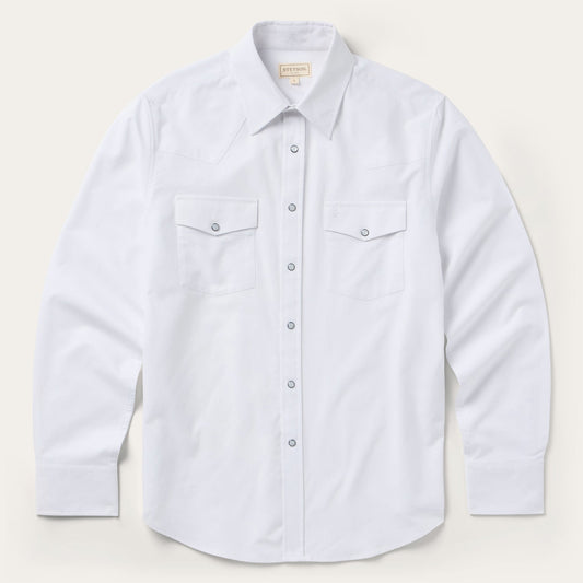White Oxford Western Shirt | Stetson White
