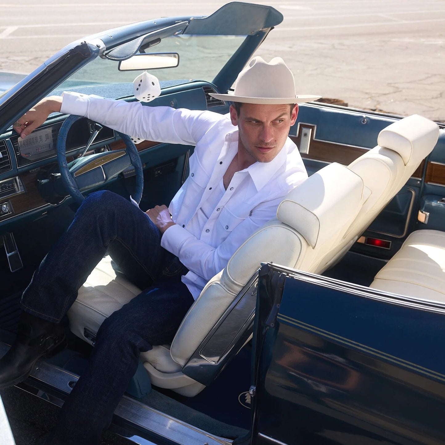 White Oxford Western Shirt | Stetson White