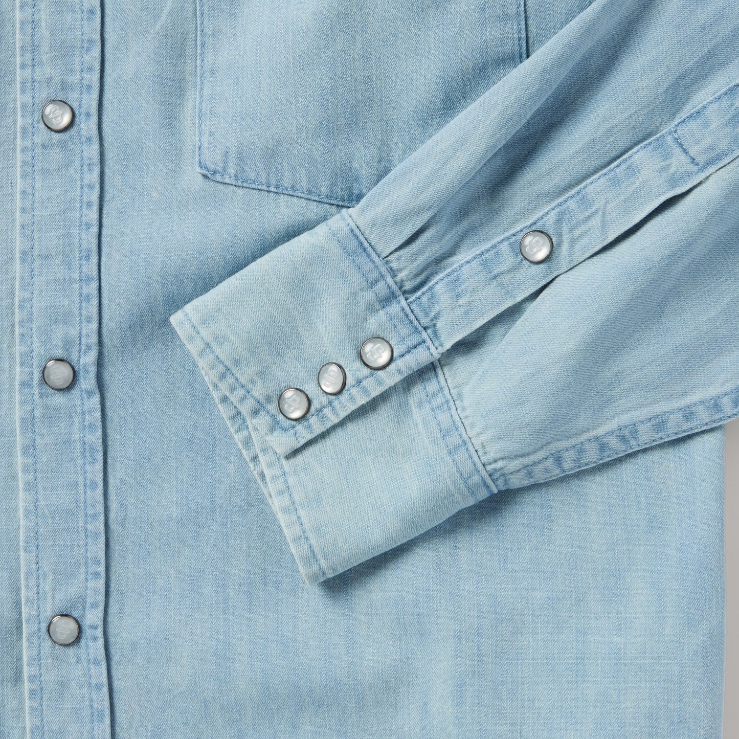 Chambray Oxford Western Shirt | Stetson Blue