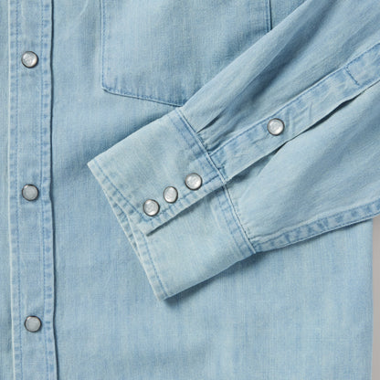 Chambray Oxford Western Shirt | Stetson Blue