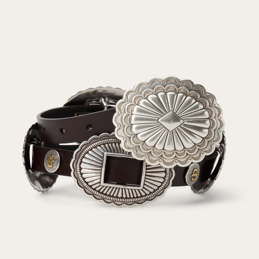 Southwestern Concho Belt | Stetson Dark Brown