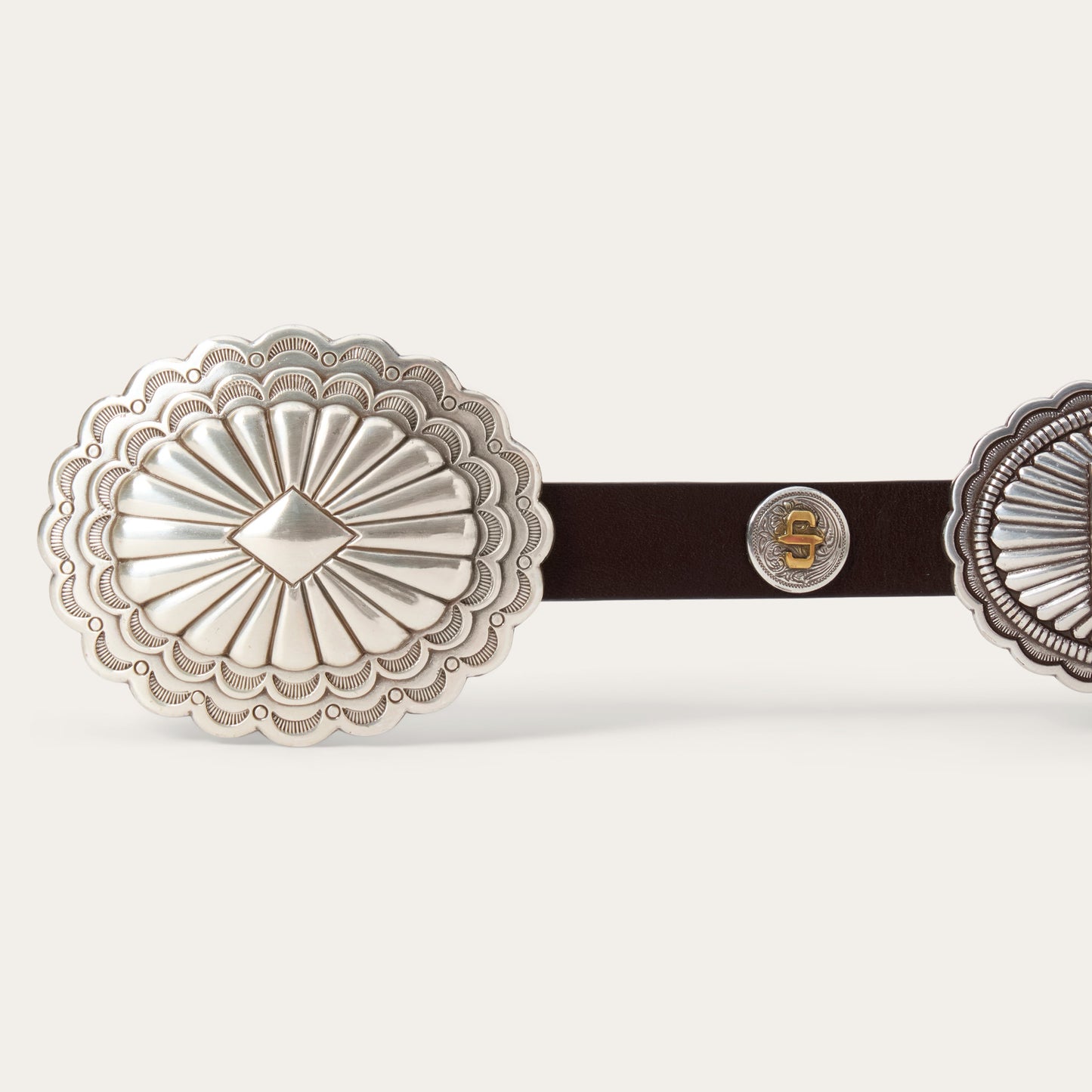 Southwestern Concho Belt | Stetson Dark Brown