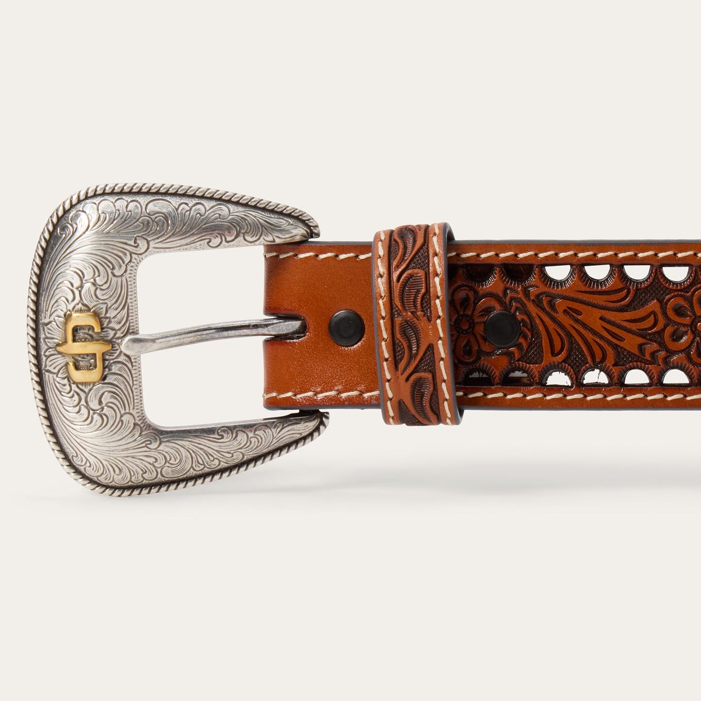Women's Tooled Belt | Stetson Natural