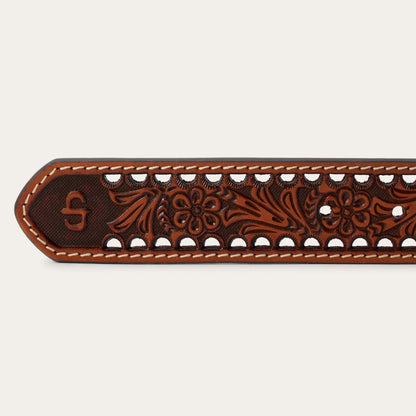 Women's Tooled Belt | Stetson Natural