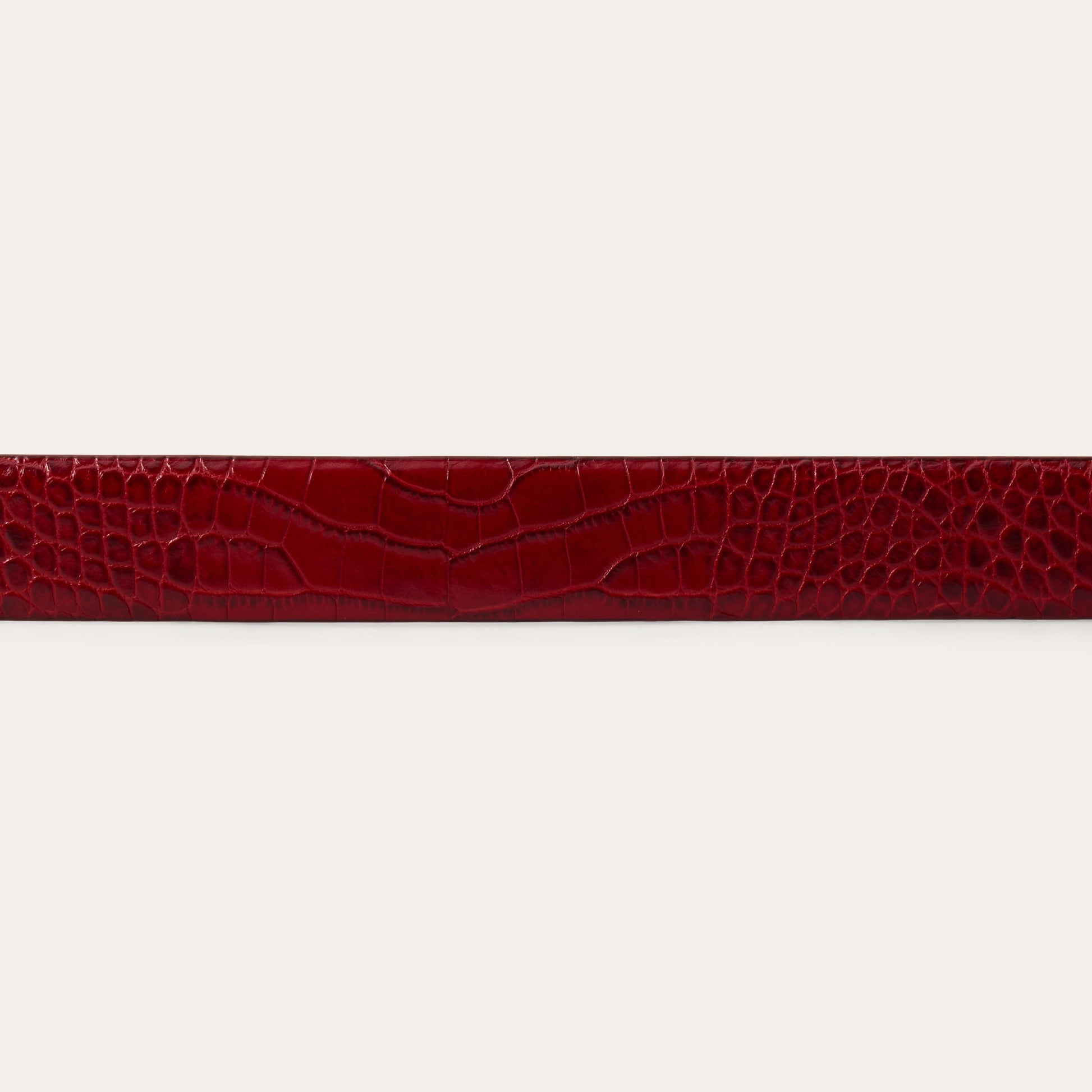 Croco Print Tapered Belt | Stetson Red
