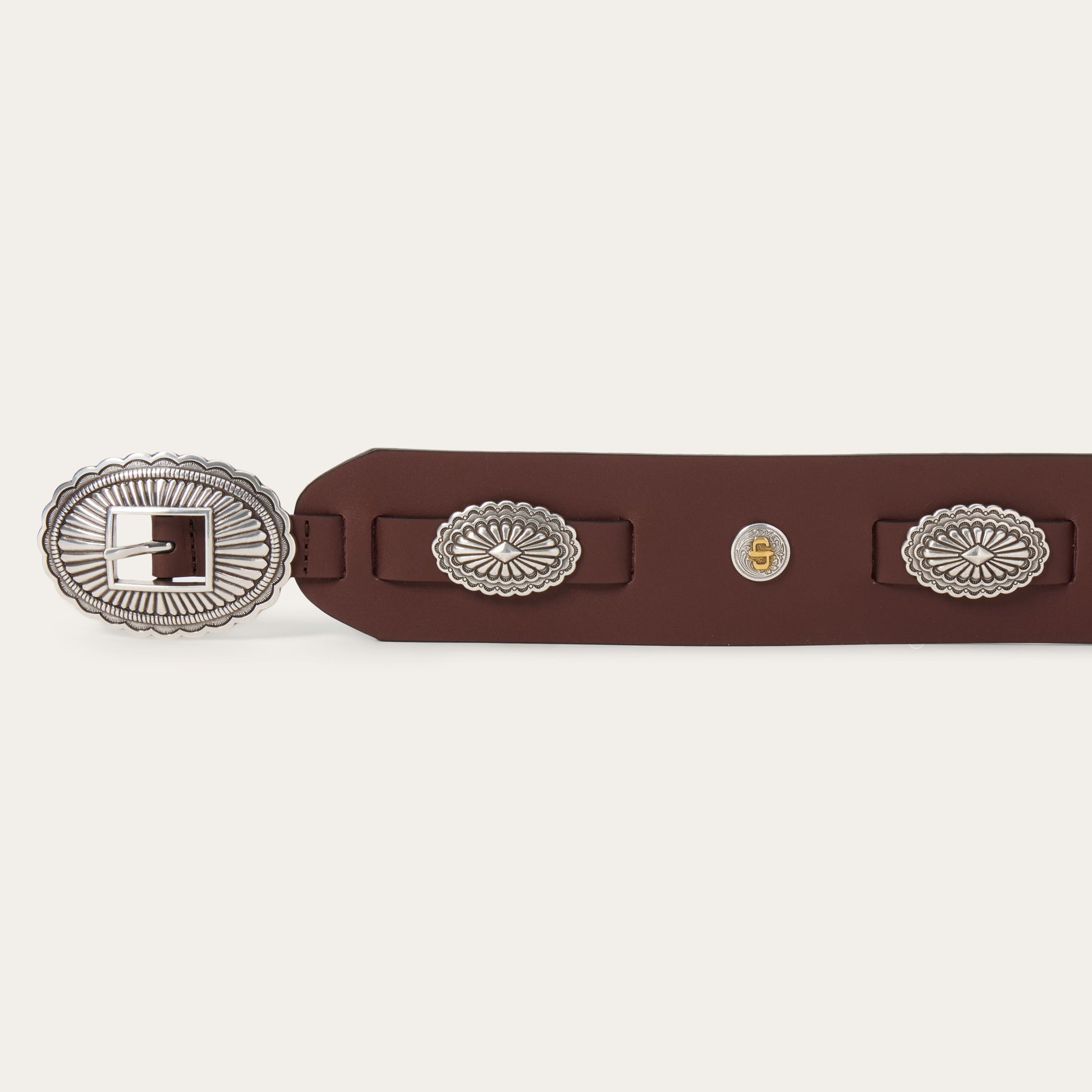 Southwestern Concho Wide Belt | Stetson Brown