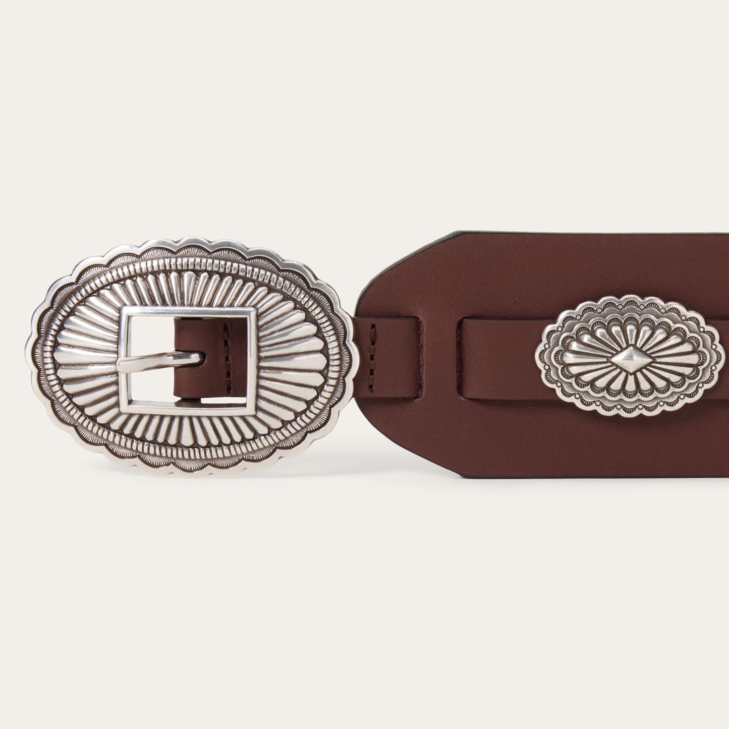 Southwestern Concho Wide Belt | Stetson Brown