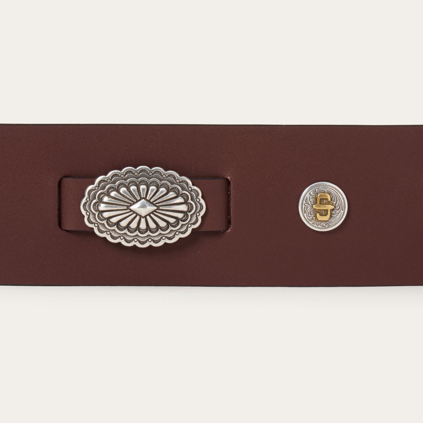 Southwestern Concho Wide Belt | Stetson Brown