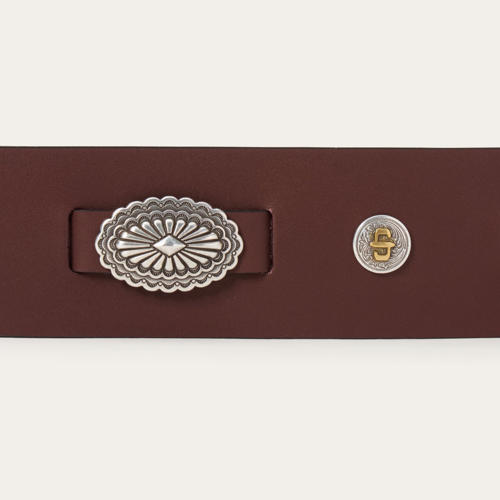 Southwestern Concho Wide Belt | Stetson Brown