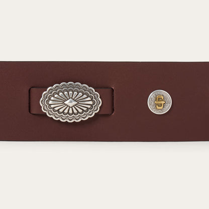 Southwestern Concho Wide Belt | Stetson Brown
