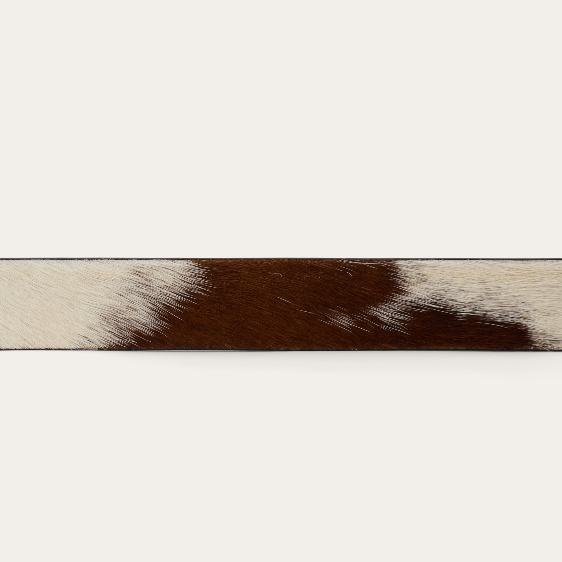 Hair-On-Hide Southwestern Buckle Belt | Stetson Brown / White