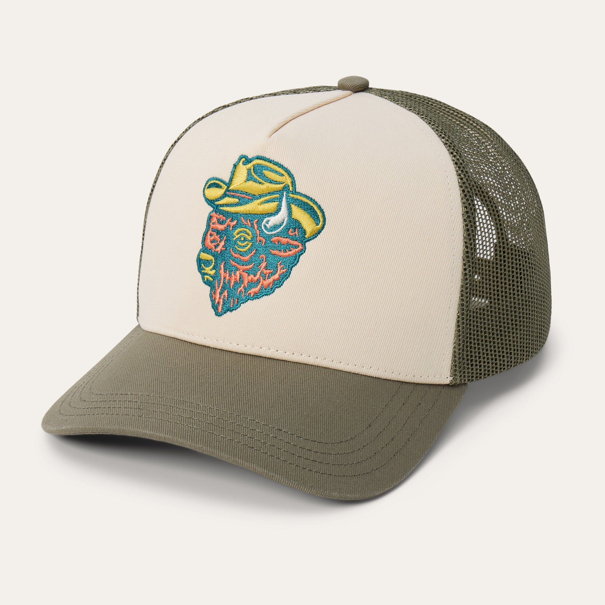 Outlaw Trucker Hat | Stetson Olive/Cream