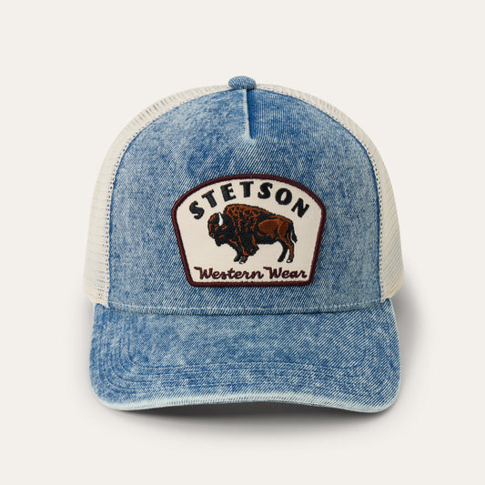 Bison Patch Trucker Hat | Stetson Denim
